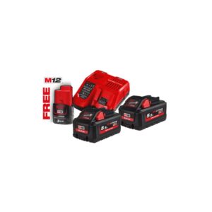 M18 HNRG-552 pack High Output™, 2x 5.5 Ah accu + snellader + 1x 3.0 Ah accu